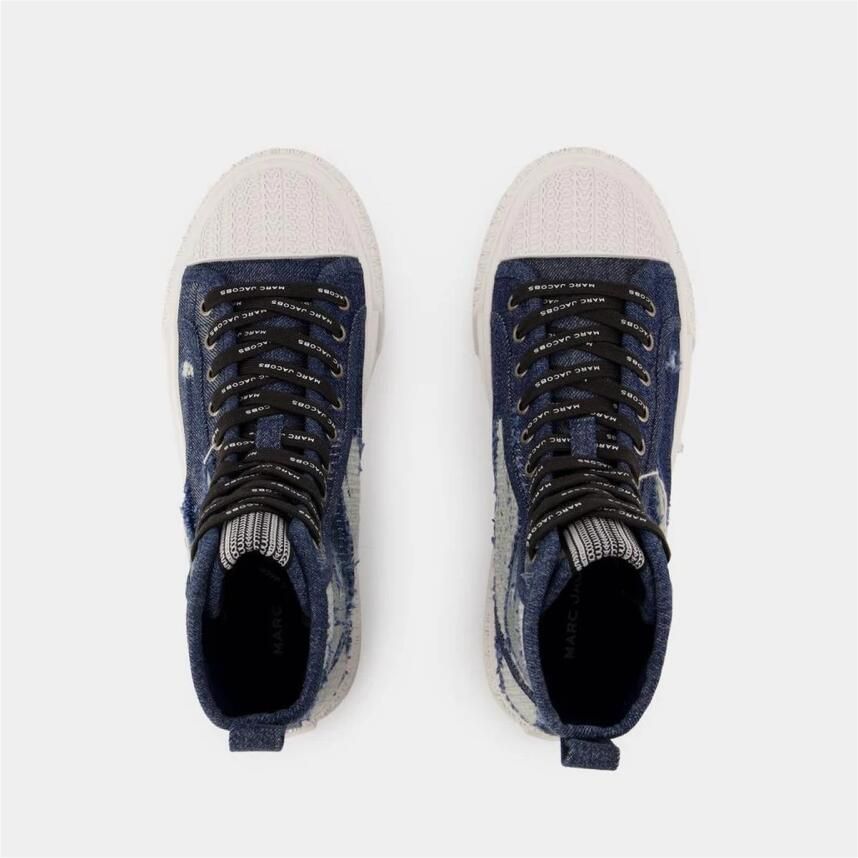 Marc Jacobs High-Top Denim Patchwork Sneakers - Foto 2