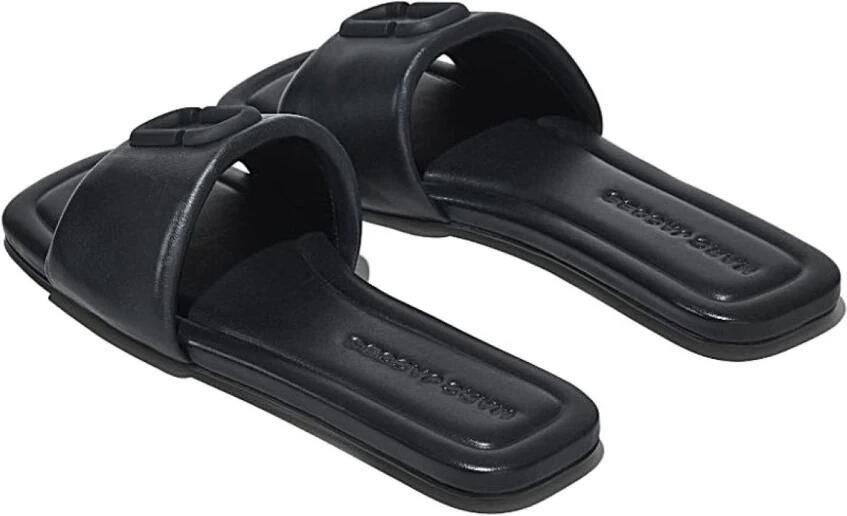 Marc Jacobs Zwarte Leren Sandaal Flip Flops - Foto 2