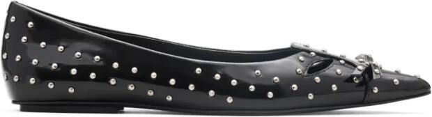 Marc Jacobs Zwarte Studs Ballet Flats met Logo