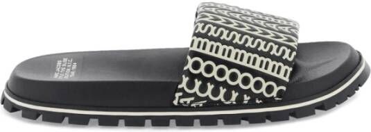 Marc Jacobs Monogram Slide Sandalen Black Dames