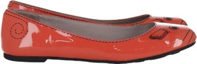 Marc Jacobs Pre-owned Leather flats Orange Dames