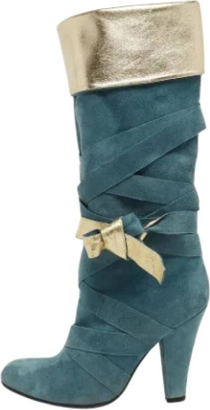 Marc Jacobs Pre-owned Suede boots Blue Dames
