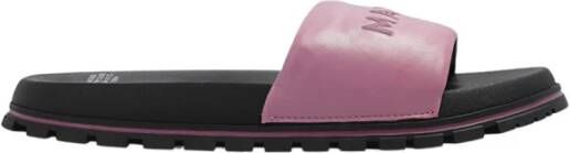 Marc Jacobs The Slide slippers met logo-reliëf Paars