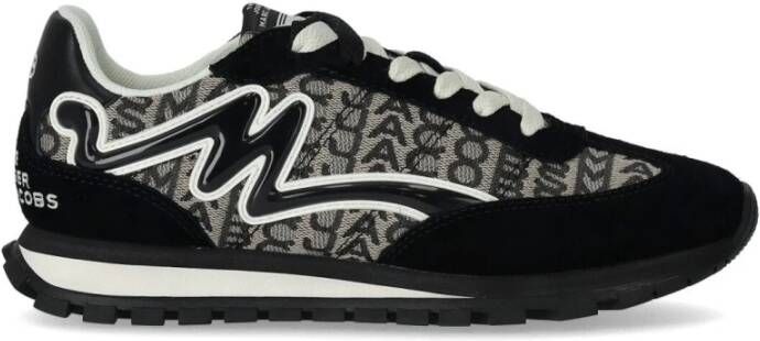 Marc Jacobs Logo Jacquard Jogger Sneakers Zwart Dames - Foto 3