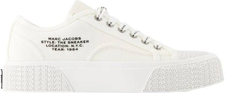 Marc Jacobs Witte Katoenen Sneakers Ronde Neus