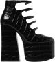 Marc Jacobs Zwarte Croc Leren Gesp Hakken - Thumbnail 1