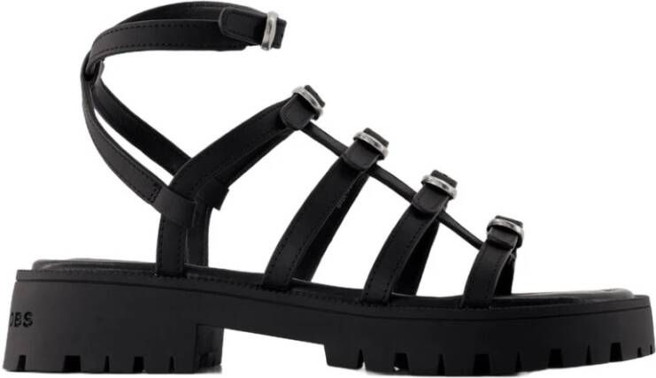 Marc Jacobs Zwarte Leren Gladiator Sandalen
