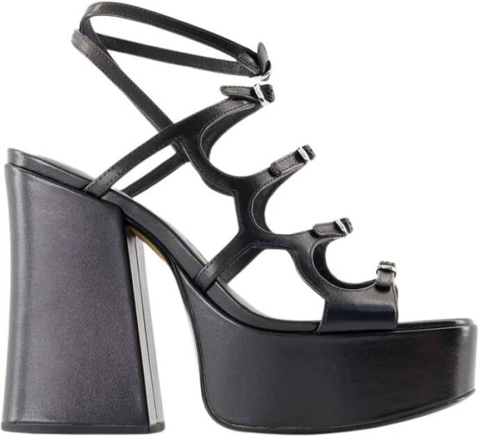 Marc Jacobs Sandalen The Kiki Pumps Leather Black in zwart