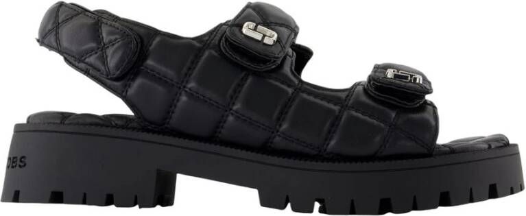 Marc Jacobs Zwarte Leren Sandalen met Messing Details