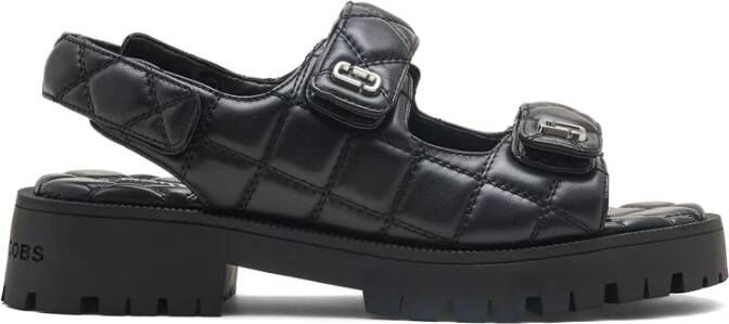 Marc Jacobs Zwarte Open Teen Blokhak Schoenen