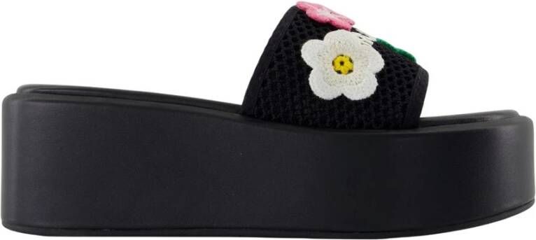 Marc Jacobs Zwarte Plateau Sandalen Synthetisch Leer