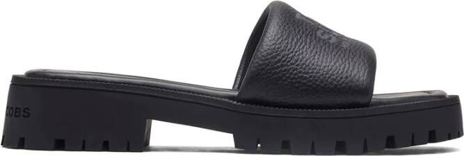 Marc Jacobs Zwarte Slip-On Debossed Logo Schoenen