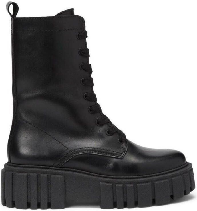 Marc O'Polo Veterlaarzen met profielzool in een crêpelook