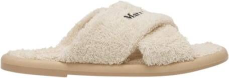 Marc O'Polo Slippers met gekruiste bandjes met terry van biologisch katoen