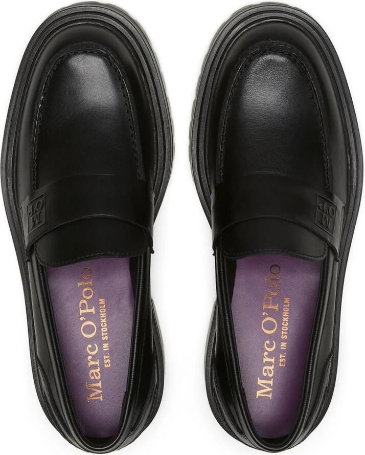 Marc O'Polo Chunky Loafers Robuust Ontwerp Fijn Kalfsleer Black Dames - Foto 2