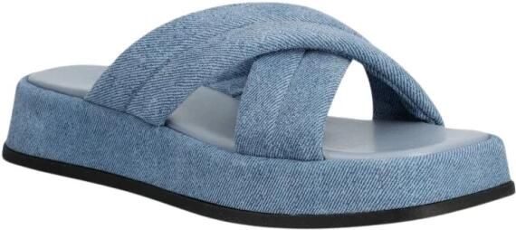 Marc O'Polo Denim Platform Mules Blue Dames
