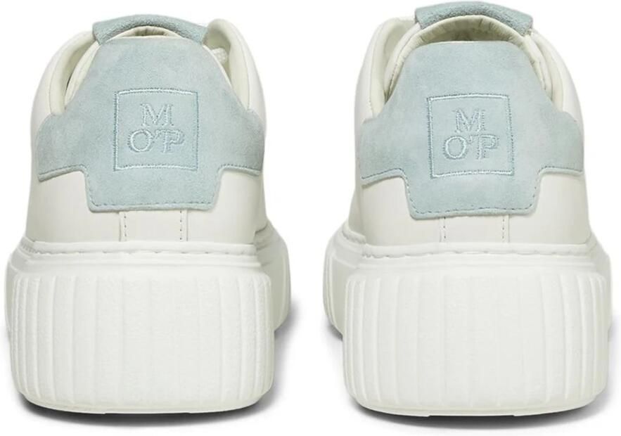 Marc O'Polo Kleurrijke Leren Sneakers met Suède Inzetstukken White Dames - Foto 4