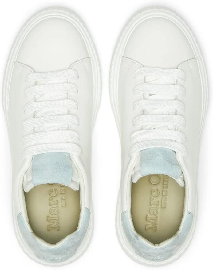 Marc O'Polo Kleurrijke Leren Sneakers met Suède Inzetstukken White Dames - Foto 2