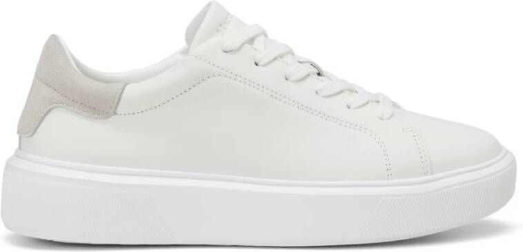 Marc O'Polo Sneaker van runderleer met suède inzetstukken Beige Dames