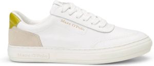 Marc O'Polo Sneaker van leer met contrastgarnering