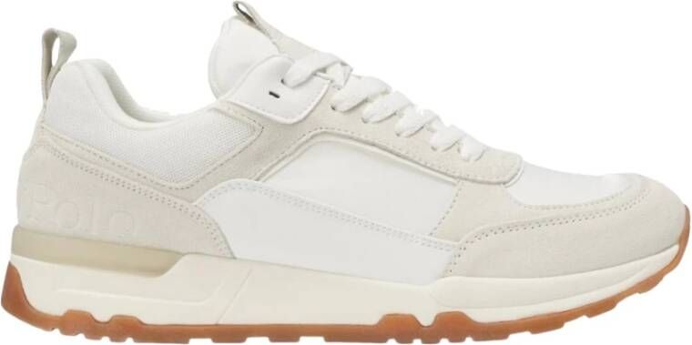 Marc O'Polo Sneakers van gerecycled nylon met suède