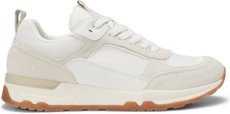 Marc O'Polo Sneakers van gerecycled nylon met suède