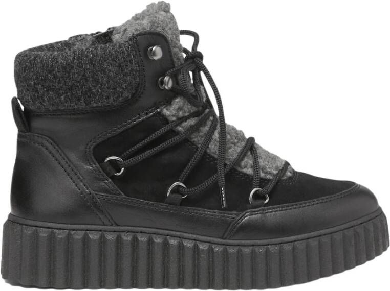 Marc O'Polo Gevoerde veterboots van een leermix en knitwear