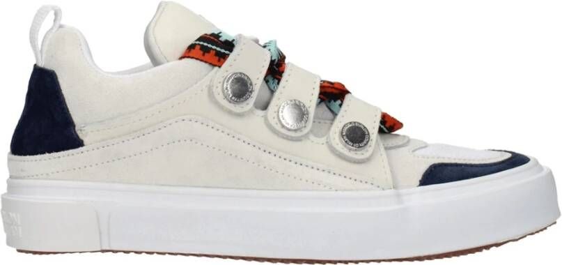 Marcelo Burlon Beige Leren Sneakers Sporty Glam
