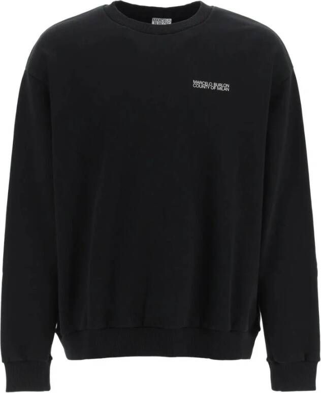 Marcelo Burlon Logo Sweatshirt met Geribbelde Boorden