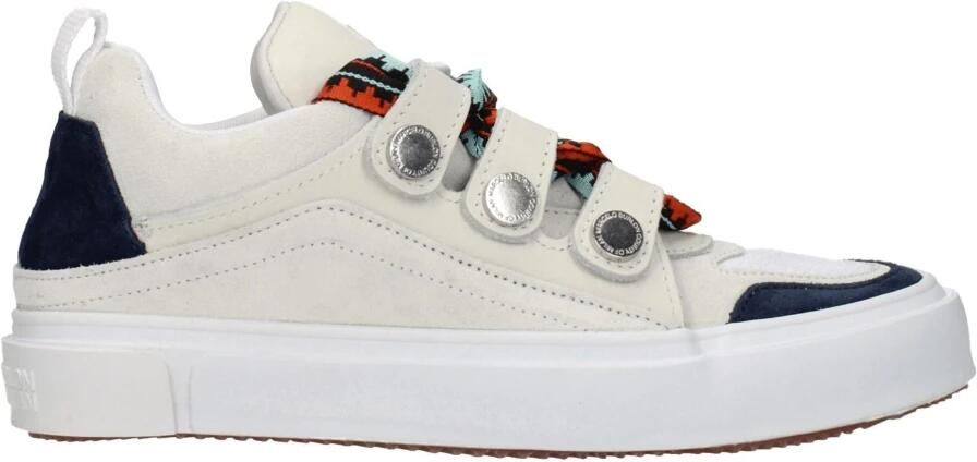 Marcelo Burlon Beige Leren Sneakers Sporty Glam