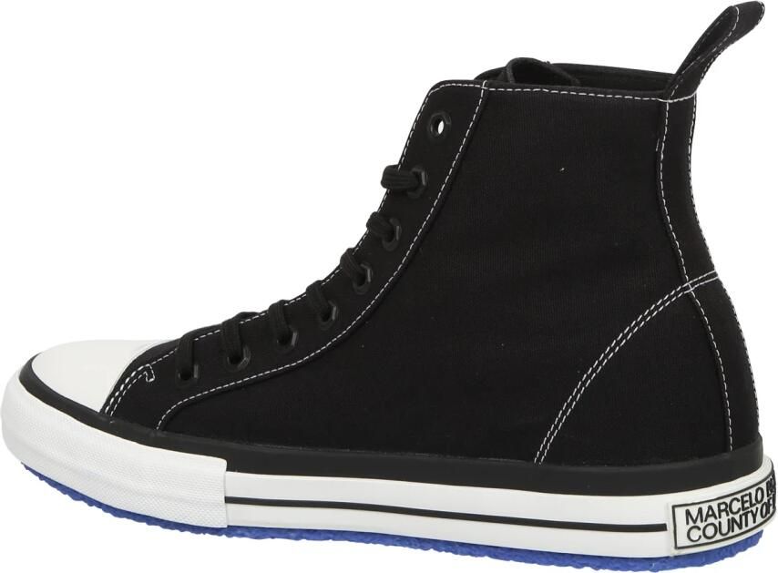 Marcelo Burlon Zwarte Stoffen Sneakers Vernieuw Je Stijl Zwart Heren