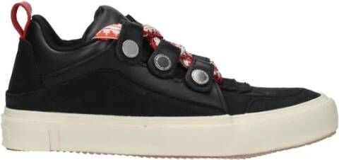 Marcelo Burlon Vintage Zwarte Leren Sneakers