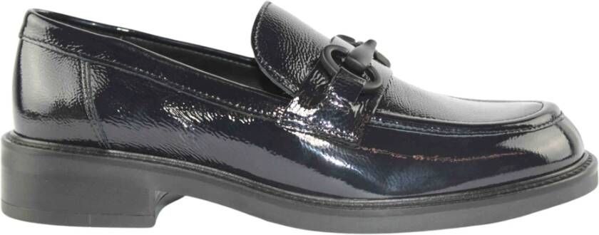 Marco Ferretti Blauwe Naplak Loafer Schoenen Blue Dames