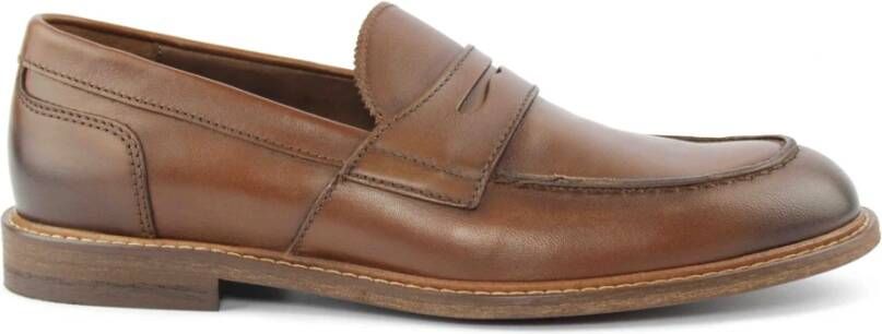 Marco Ferretti Bruine Leren College Schoenen Brown Heren