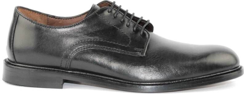 Marco Ferretti Glad Zwart Derby Schoenen Black Heren