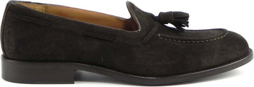 Marco Ferretti Stijlvolle Bruin Leren Loafers Brown Heren