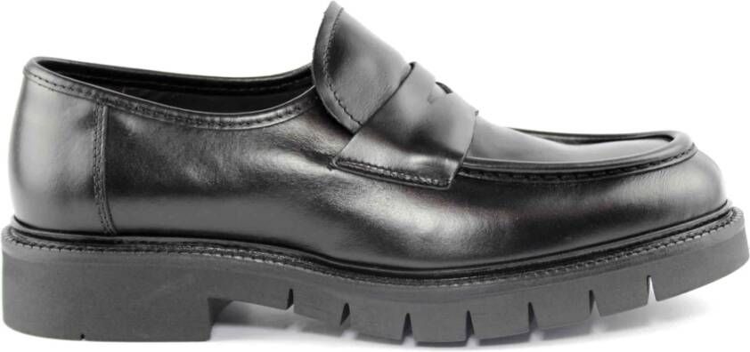 Marco Ferretti Zwarte Leren Loafer Schoen Black Heren