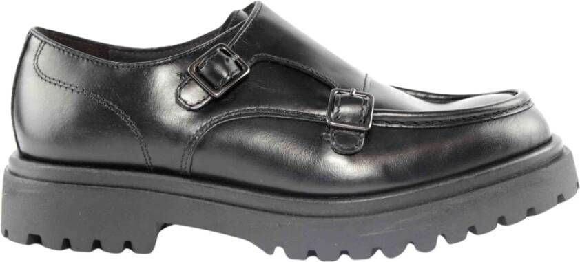 Marco Ferretti Zwarte Leren Loafers Black Heren