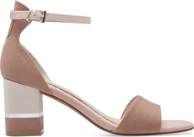 Marco tozzi Beige Platte Sandalen voor Vrouwen Beige Dames