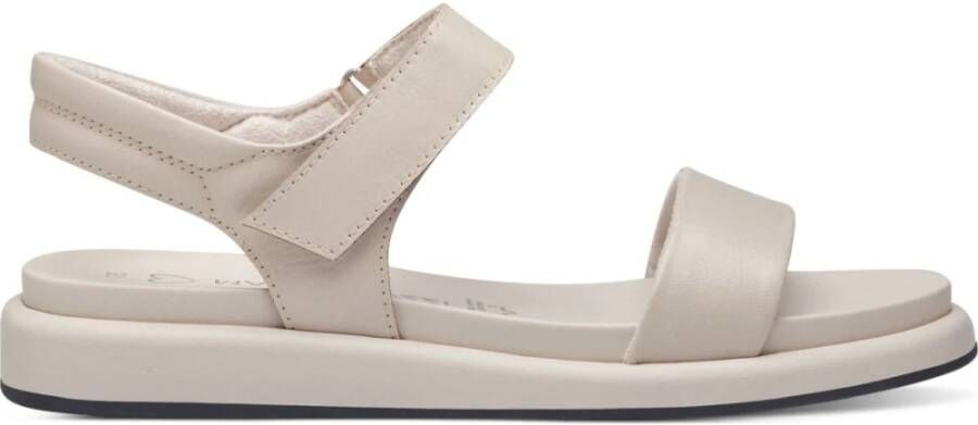 marco tozzi Beige Platte Sandalen voor Vrouwen Beige Dames