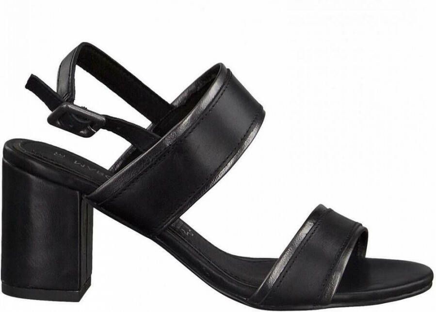 Marco tozzi Black Comb Elegant Middle Heel Sandals Zwart Dames