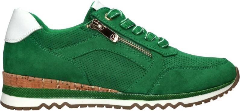 marco tozzi Groene Vegan Sneaker met Ritssluiting Green Dames