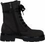 Marco Tozzi MT Leather upper and Feel Me insole Dames Lace Boot Flat ANTHRACITE N.C - Thumbnail 2
