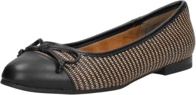 Marco Tozzi MT Vegan Soft Lining + Feel Me insole Dames Ballerina's BLACK COMB - Foto 3