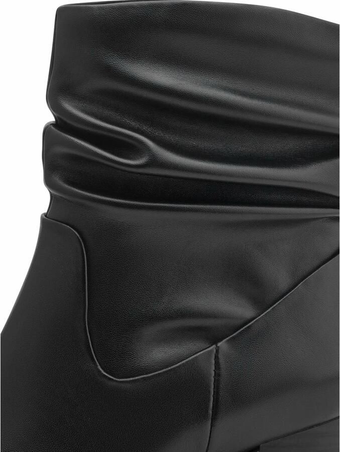 Marco Tozzi Laarsjes ANGIO blokhak business schoen met plooien in slouchy look - Foto 2