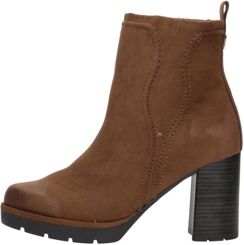 Marco Tozzi Enkellaarsjes Hak Enkellaarsjes Hak Cognac - Foto 3