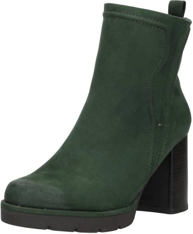 Marco tozzi Groene Suedine Enkellaars met Golvend Patroon Green Dames - Foto 5