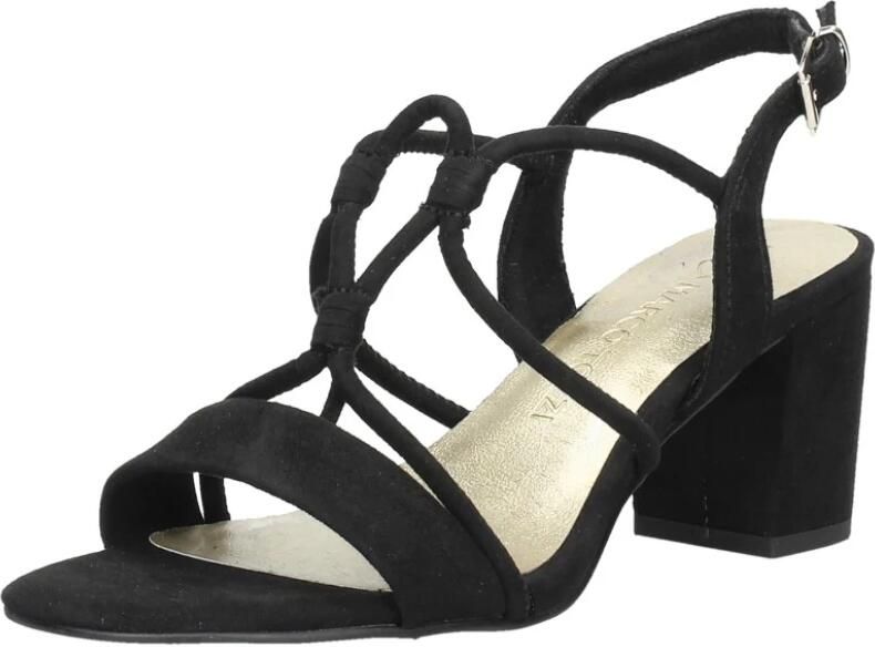 Marco tozzi Zwarte Suède Sandalette met Unieke Bandjes Black Dames - Foto 3