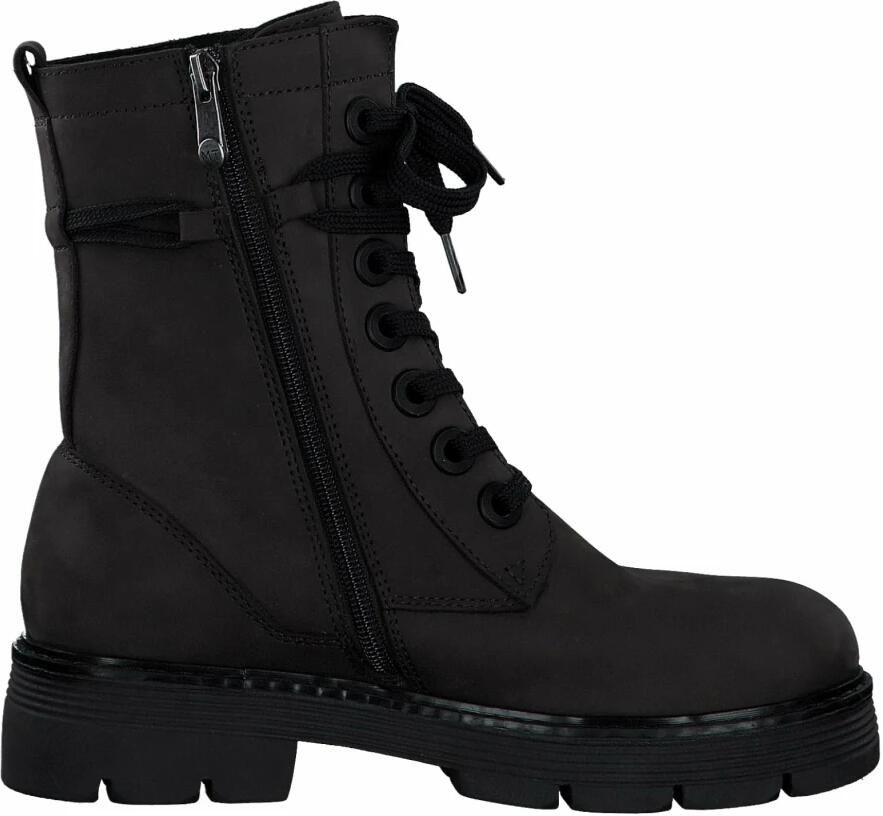 Marco Tozzi MT Leather upper and Feel Me insole Dames Lace Boot Flat ANTHRACITE N.C - Foto 2