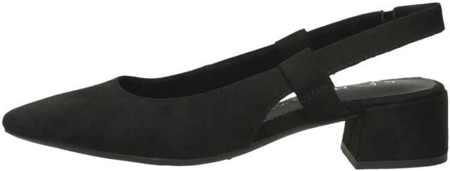 Marco tozzi Zwarte Slingback Schoenen Vegan Suède Black Dames